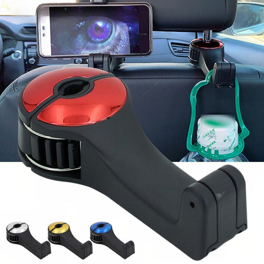 Car Headrest Hook Hanger / Phone Holder - 2 in 1