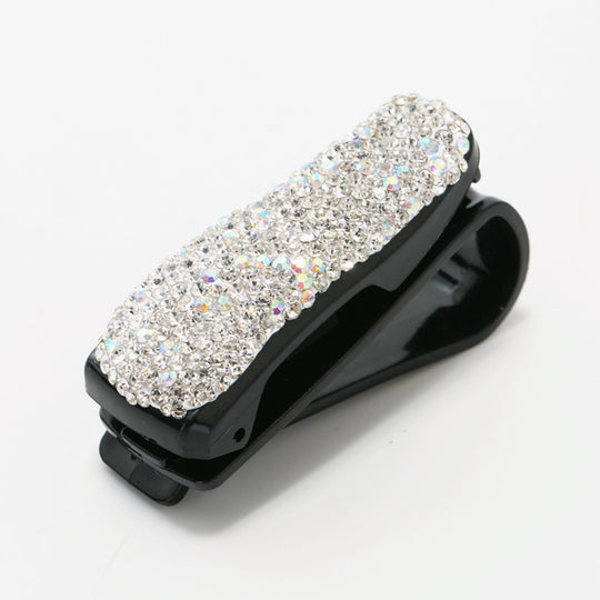 Diamond-Studded Car Glasses Clip