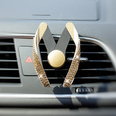 Diamond-Encrusted Car Mobile Phone Holder