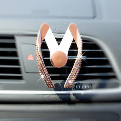 Diamond-Encrusted Car Mobile Phone Holder