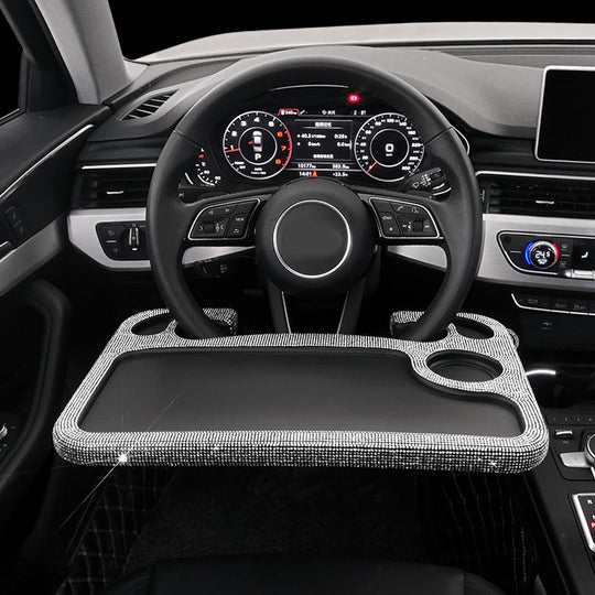 Diamond Car Steering Wheel Tray