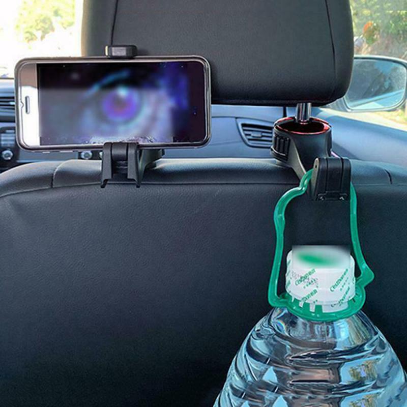 Car Headrest Hook Hanger / Phone Holder - 2 in 1