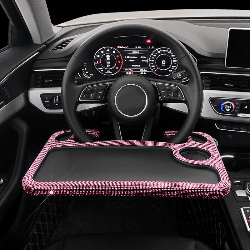 Diamond Car Steering Wheel Tray