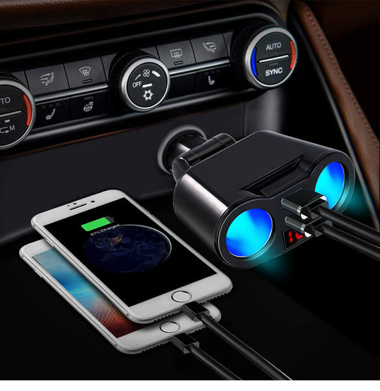 Dual Cigarette Lighter & USB Charger