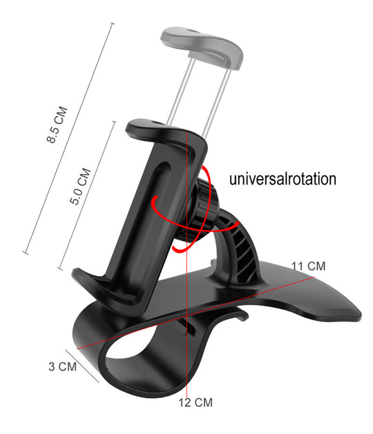 Universal Car Phone Holder - 360 Degree Rotation