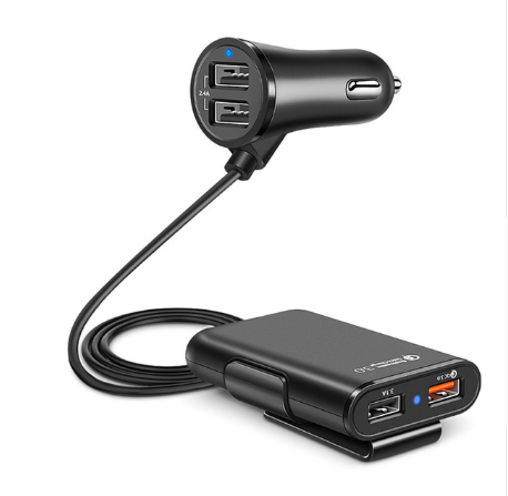 4 USB Charger Compatible With Back Seat Car Charging