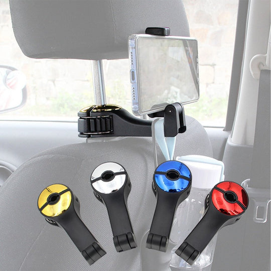 Car Headrest Hook Hanger / Phone Holder - 2 in 1
