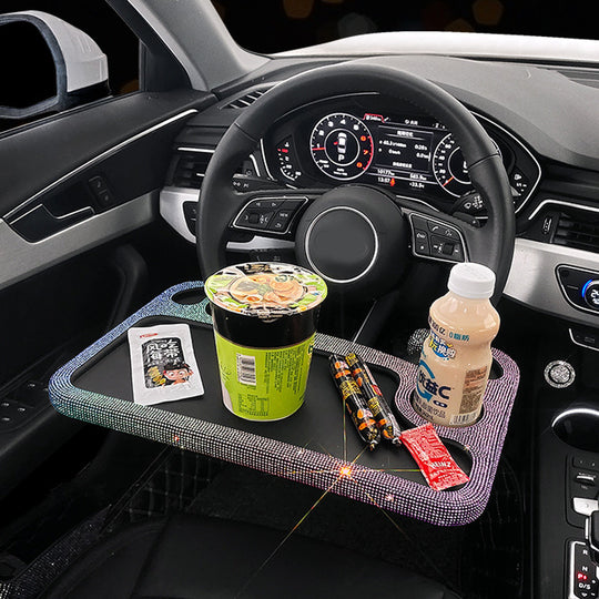 Diamond Car Steering Wheel Tray